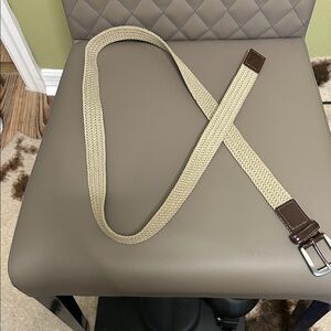 Men's Tan and Brown Woven Extra Large  Stretch Belt